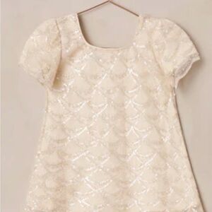 Noralee Daisy Sequin Dress Silver/Metallic Size 4Y, NWT